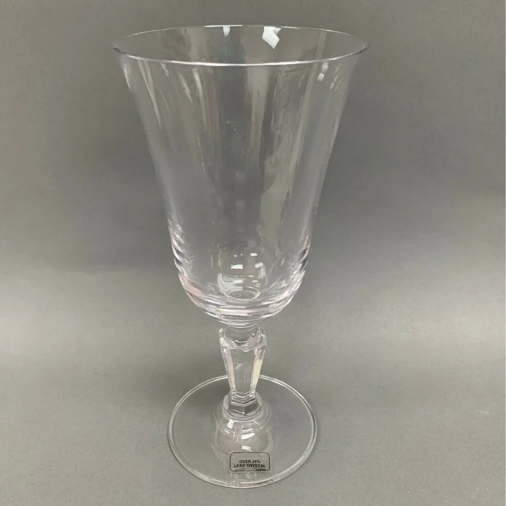 Clear Footed Wine Glass Over 24% Lead‎ Crystal Austria 8
